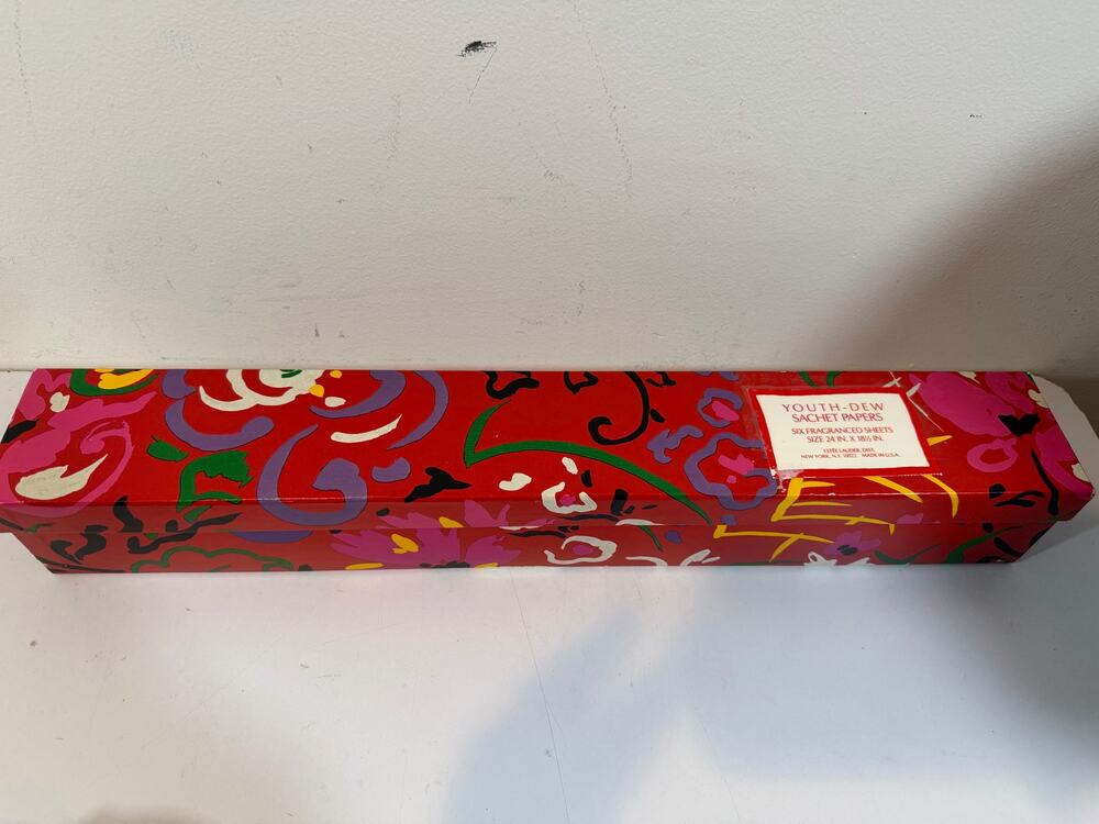 Estee Lauder youth-dew sachet papers 3 fragranced sheets 24" x 18.5"